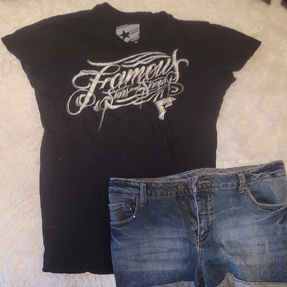 Famous Stars & Straps Black Short Sleeve Tee
